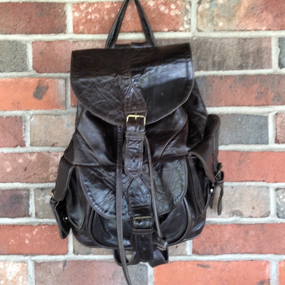 Genuine leather backpack
